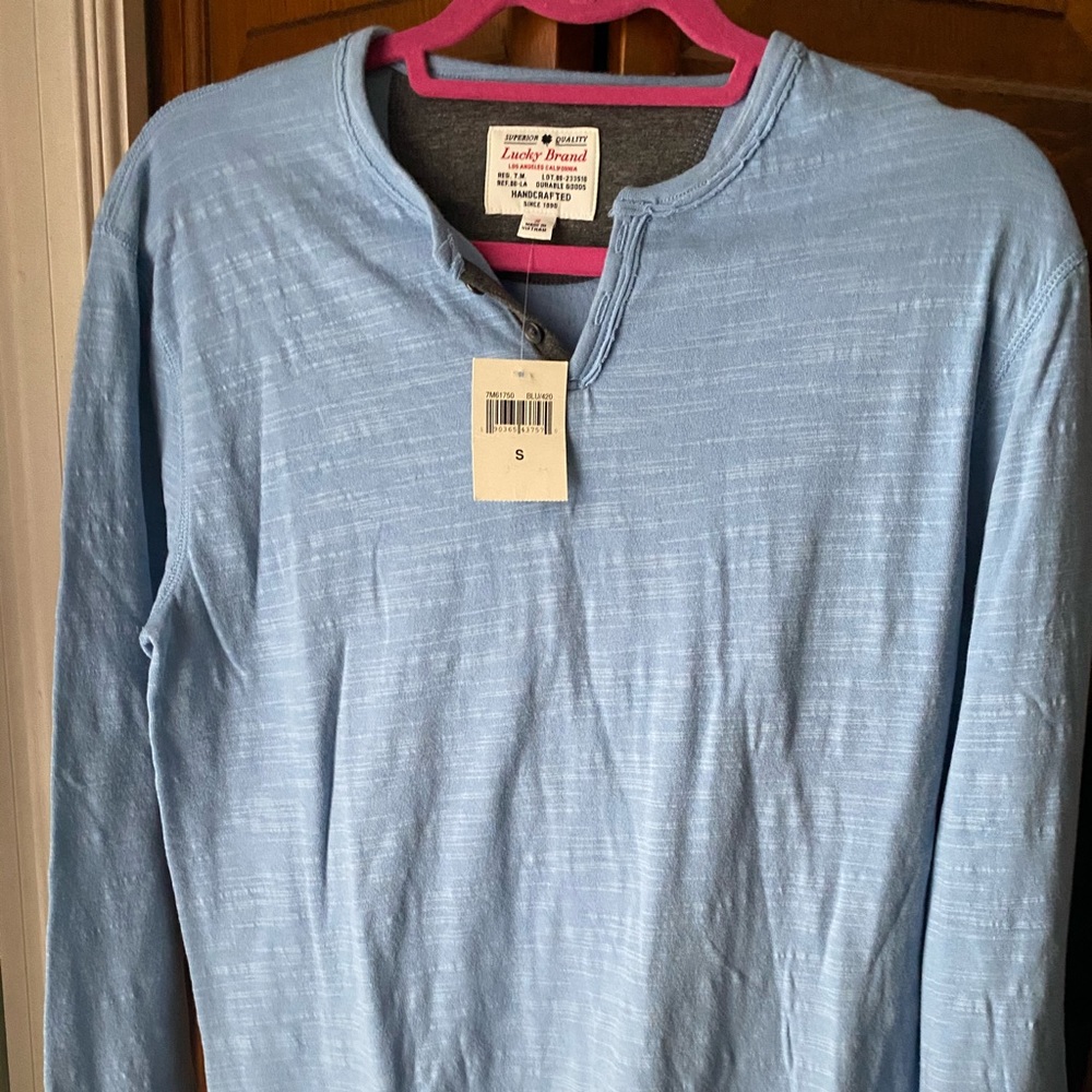 Lucky brand blue long sleeve shirt